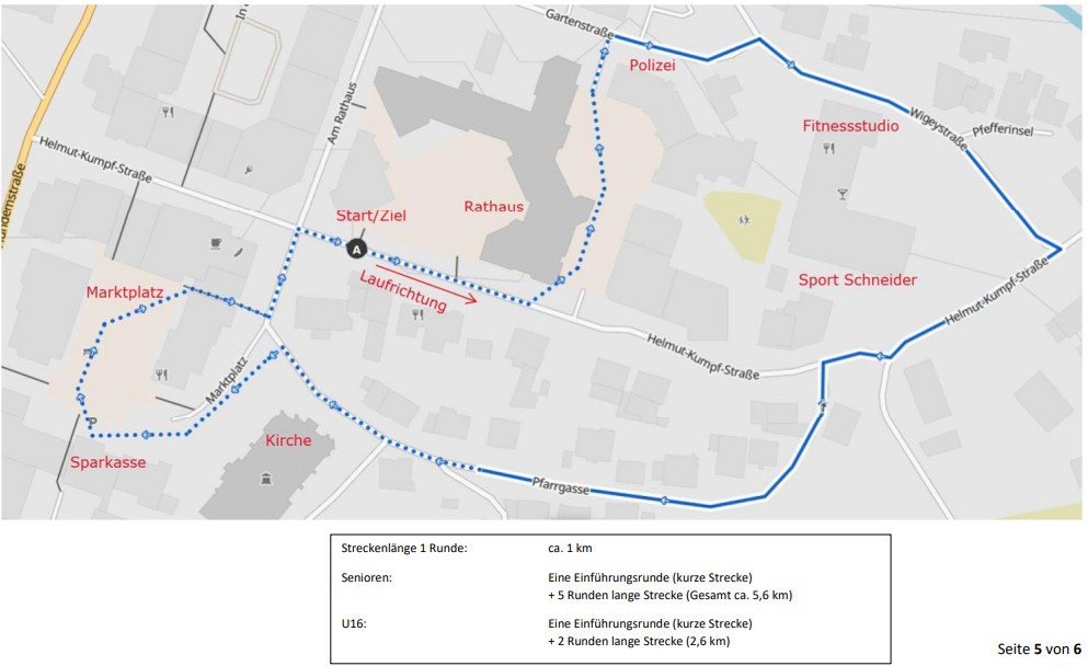 Laufstrecke Lange Strecke "Lennestadt läuft"
